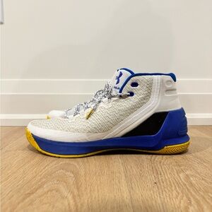 Under Armour White and Blue Athletic Shoes